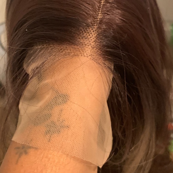 🌹Synthetic Chocolate Brown Highlights Wig - Picture 5 of 9